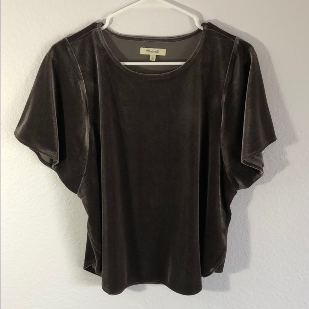 Madewell Velvet Butterfly Top